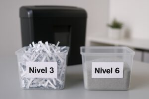 niveles de destrucción comparación partículas